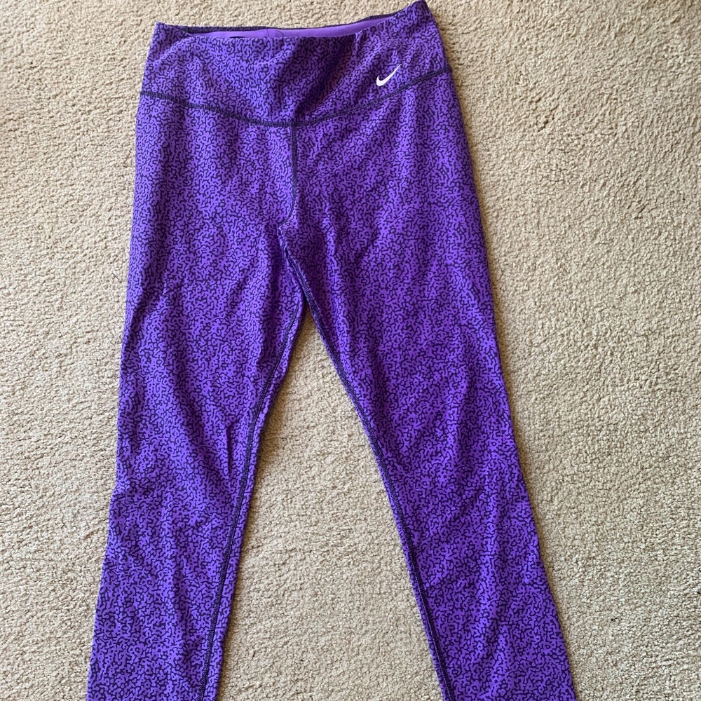 Nike Purple Cheetah Printed Tights